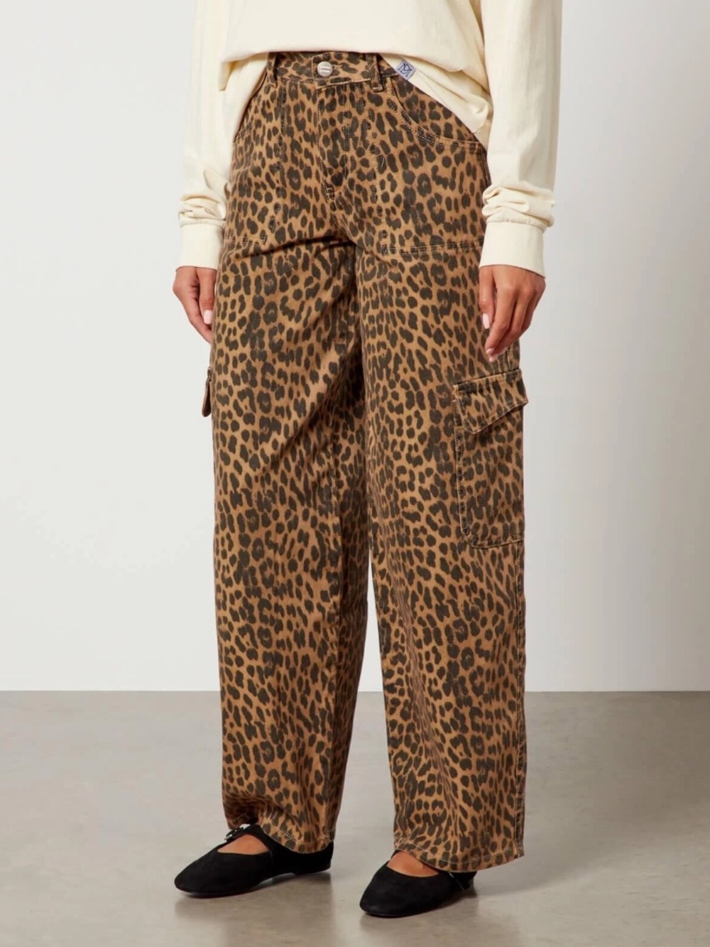 Damson Madder Dion Leopard Cargo Pants - Picture 2 of 14